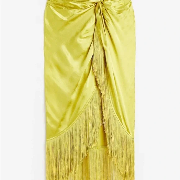 H&M Yellow Fringe Skirt - Picture 6 of 6